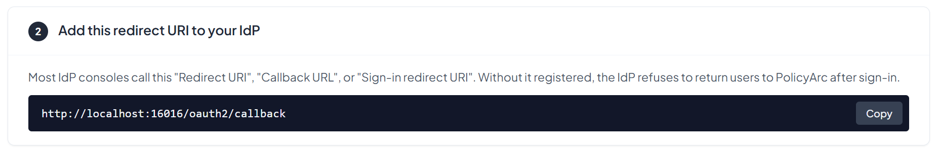 Authorization callback URI