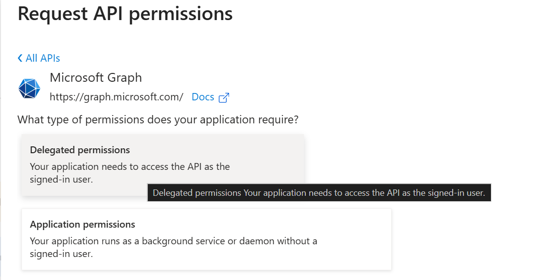 Delegated permissions