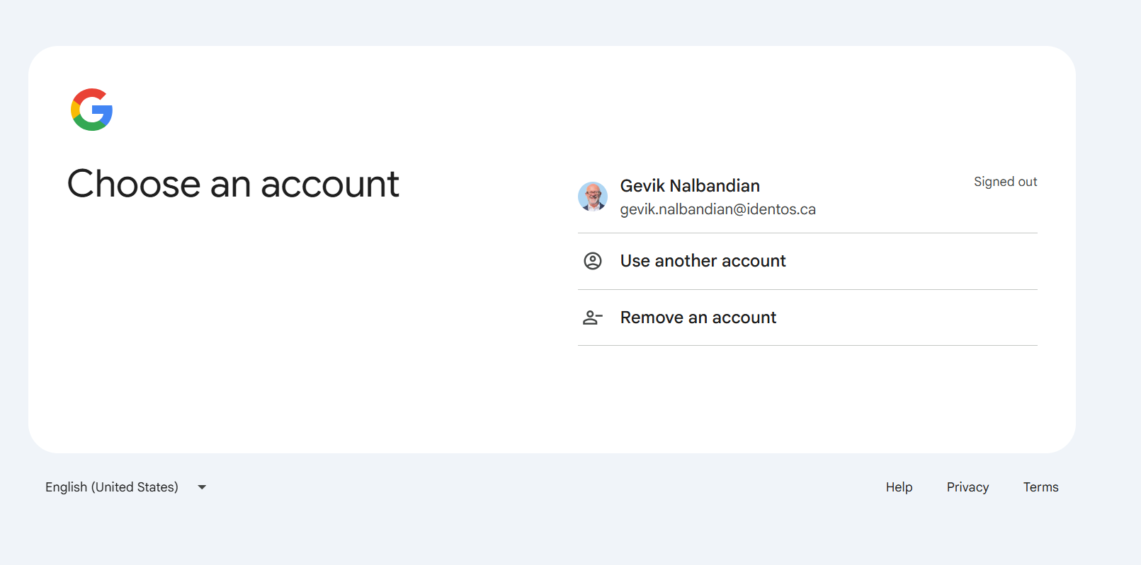 Google console sign-in